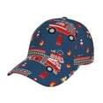 thumbnail image 1 of Picia Fire Truck 1 pattern Trucker Low Profile Hat Men Women Baseball Cap Dad Hat Adjustable Unconstructed Plain Cap, 1 of 1