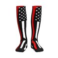 thumbnail image 1 of Picia Firefighters USA Flag Printed Sports Compression Socks - 15-20mmHg Graduated Compression, High-Performance Soft and Breathable Socks for Men and Women, 1 of 5