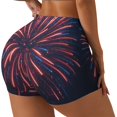 thumbnail image 1 of Picia Fireworks3 Printed Workout Shorts for Women Seamless Scrunch Butt Lifting High Waisted Yoga Gym Booty Running Moisture-wicking Short Pants-X-Large, 1 of 9