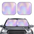 thumbnail image 1 of Picia Fish Scale1 2 Piece Car Windshield Sun Shade Foldable | Foldable Sun Shield for Front Window Blocks UV Rays and Keeps Your Vehicle Cool-Small, 1 of 7