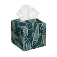 thumbnail image 1 of Picia Fish Style Pattern Tissue Box Cover,PVC Leather Square Holder,Tissue Box Holder with Magnetic Bottom,Facial Paper Organizer Dispenser-5.2"X5.2"X5.2", 1 of 8