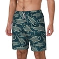 thumbnail image 1 of Picia Fish Style pattern Mens Swim Trunks with Compression Liner Stretch Beach Shorts Quick Dry with Zipper Pockets No-Chafing Board Shorts-Small, 1 of 9