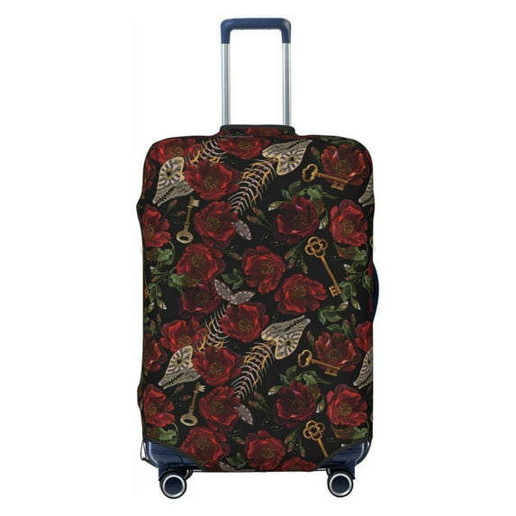 Picia Fishbone Rose Luggage Protector Cover Thicken Suitcase Protector Cover Fit 18-32 Inch Luggage-Small