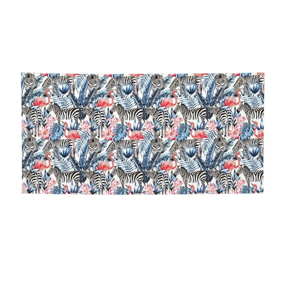 Picia Flamingo And Zebra Pattern Party Banner, Festive Decoration, Holiday Banner, Celebration Decor, Event Banner, Reusable Party Banner-Medium