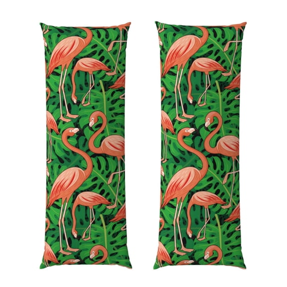 Picia Flamingo Body Pillow Cover - Super Soft Microfiber 20x54 Body Pillow Case - Envelope Closure, Wrinkle, Stain Resistant Body Pillow Cover,Elegant Bedding