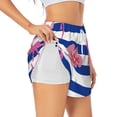 thumbnail image 1 of Picia Flamingo Pattern Women's 2 in 1 Athletic Running Shorts High Waisted Workout Casual Gym Sweat Shorts with Comfy Liner Zipper Pockets-Medium, 1 of 9
