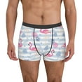thumbnail image 1 of Picia Flamingo and Pineapple Pattern Men’s Boxer Briefs – Soft & Breathable Underwear, Stretchy & Comfortable Fit, Supportive Pouch Design, Moisture-Wicking-Medium, 1 of 5