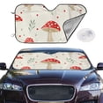 thumbnail image 1 of Picia Flat Mushrooms Curved Windshield Sunshade Accordion Folding Style Auto Shade for Car Truck SUV Van Blocks UV Ray Sun Visor Protector -Small, 1 of 7