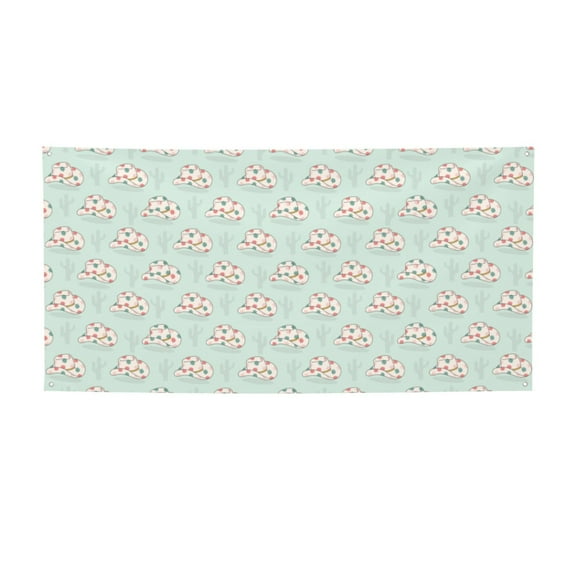 Picia Flora Daisy Cactus Pattern Party Banner, Festive Decoration, Holiday Banner, Celebration Decor, Event Banner, Reusable Party Banner-Small