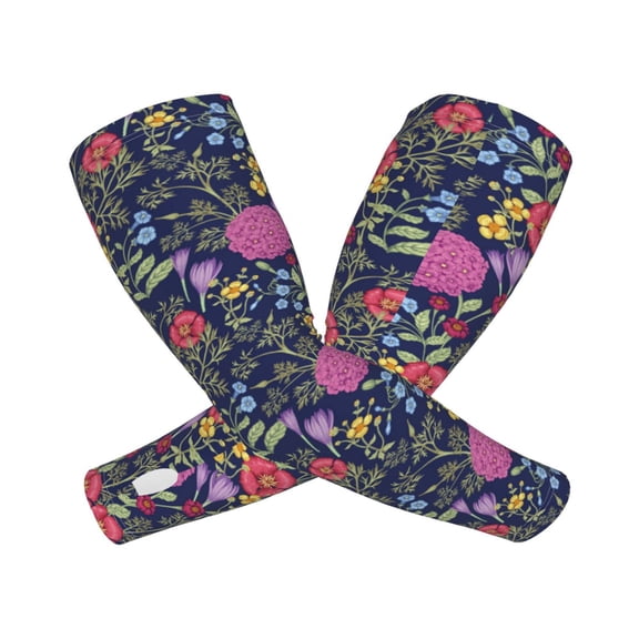 Picia Floral Arm Sleeves for Men and Women - Tattoo Cover Up UPF 50+ Cooling Sports Sleeve for Basketball Golf Football-One Size