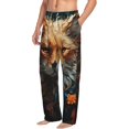 thumbnail image 1 of Picia Floral Fox Mens Soft Woven Cotton Elastic Waistband Sleep Pajama Pant Lounge Sleep Pant With Pockets And Drawstring-Small, 1 of 9
