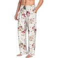 thumbnail image 1 of Picia Floral Mushroom Mens Soft Woven Cotton Elastic Waistband Sleep Pajama Pant Lounge Sleep Pant With Pockets And Drawstring-Large, 1 of 9