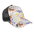 thumbnail image 1 of Picia Floral Puppy Pattern Trucker Hat,Baseball Cap,Sun Protection Cap,Stylish Headwear,Leisure Cap,Outdoor Sports Cap, 1 of 7