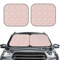 thumbnail image 1 of Picia Floral Retro Style 2 Piece Car Windshield Sun Shade Foldable | Foldable Sun Shield for Front Window Blocks UV Rays and Keeps Your Vehicle Cool-Small, 1 of 7