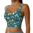 thumbnail image 1 of Picia Floral Sports Bra for Women,Padded Strappy Sports Bras Medium Support Yoga Bra with Removable Cups,Running Yoga Bra-X-Large, 1 of 9