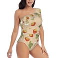 thumbnail image 1 of Picia Floral Strawberr Pattern Women's One Piece Swimsuits,One Shoulder Swimwear Asymmetric ,Ruffle Monokinis Bathing Suits,High Waisted Flattering Bathing Suits-, 1 of 8