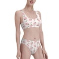 thumbnail image 1 of Picia Floral Strawberr Women's High Waisted Bikini Scoop Neck Swimsuit Two Pieces Bathing Suit-XX-Large, 1 of 8