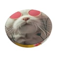 thumbnail image 1 of Picia Floral Sunglasses Cat Art Pattern Round Stool Covers Comfy Seat Covers Stretch Removable Washable Chair Slipcover Round Bar Chair Cushion Cover-14 inch, 1 of 7