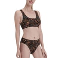thumbnail image 1 of Picia Floral Women's High Waisted Bikini Scoop Neck Swimsuit Two Pieces Bathing Suit-Small, 1 of 8