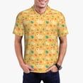 thumbnail image 1 of Picia Flowe Chicken Print Men's Polo Shirt, Two-Button Closure Pique Polo Shirt, Summer Fashion Golf Shirt-XX-Large, 1 of 6