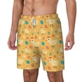 thumbnail image 1 of Picia Flowe Chicken pattern Mens Swim Trunks with Compression Liner Stretch Beach Shorts Quick Dry with Zipper Pockets No-Chafing Board Shorts-Medium, 1 of 9