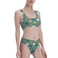 thumbnail image 1 of Picia Flowe Rooster Women's High Waisted Bikini Scoop Neck Swimsuit Two Pieces Bathing Suit-Small, 1 of 8