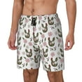 thumbnail image 1 of Picia Flowe Rooster pattern Mens Swim Trunks with Compression Liner Stretch Beach Shorts Quick Dry with Zipper Pockets No-Chafing Board Shorts-Small, 1 of 9