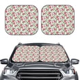 thumbnail image 1 of Picia Flower 2 Piece Car Windshield Sun Shade Foldable | Foldable Sun Shield for Front Window Blocks UV Rays and Keeps Your Vehicle Cool-Large, 1 of 7