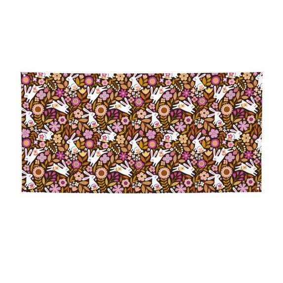 Picia Flower Bunny Pattern Party Banner, Festive Decoration, Holiday Banner, Celebration Decor, Event Banner, Reusable Party Banner-Medium