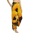 thumbnail image 1 of Picia Flower Bush Sunflower Womens Soft Woven Cotton Elastic Waistband Sleep Pajama Pant Lounge Sleep Pant With Pockets And Drawstring-Medium, 1 of 9