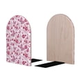 thumbnail image 1 of Picia Flower Butterfly Pattern Wood Bookends for Shelves,Non-slip Bookends, Heavy Duty Wooden Bookend Support,1 Pair, 1 of 8