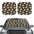 thumbnail image 1 of Picia Flower Fox 2 Piece Car Windshield Sun Shade Foldable | Foldable Sun Shield for Front Window Blocks UV Rays and Keeps Your Vehicle Cool-Medium, 1 of 7
