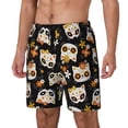 thumbnail image 1 of Picia Flower Fox pattern Mens Swim Trunks with Compression Liner Stretch Beach Shorts Quick Dry with Zipper Pockets No-Chafing Board Shorts-Small, 1 of 9