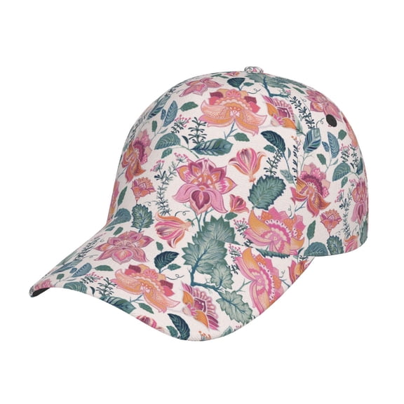 Picia Flower Leaves pattern Trucker Low Profile Hat Men Women Baseball Cap Dad Hat Adjustable Unconstructed Plain Cap