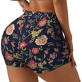 thumbnail image 1 of Picia Flower Printed Workout Shorts for Women Seamless Scrunch Butt Lifting High Waisted Yoga Gym Booty Running Moisture-wicking Short Pants-Medium, 1 of 9