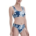 thumbnail image 1 of Picia Flower Women's High Waisted Bikini Scoop Neck Swimsuit Two Pieces Bathing Suit-Small, 1 of 8