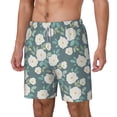 thumbnail image 1 of Picia Flower pattern Mens Swim Trunks with Compression Liner Stretch Beach Shorts Quick Dry with Zipper Pockets No-Chafing Board Shorts-X-Large, 1 of 9