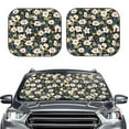 thumbnail image 1 of Picia Flowers 2 Piece Car Windshield Sun Shade Foldable | Foldable Sun Shield for Front Window Blocks UV Rays and Keeps Your Vehicle Cool-Large, 1 of 1