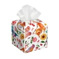 thumbnail image 1 of Picia Flowers Birds And Butterflies Pattern Tissue Box Cover,PVC Leather Square Holder,Tissue Box Holder with Magnetic Bottom,Facial Paper Organizer Dispenser-5.2"X5.2"X5.2", 1 of 8