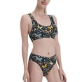 thumbnail image 1 of Picia Flowers Butterfly Women's High Waisted Bikini Scoop Neck Swimsuit Two Pieces Bathing Suit-XX-Large, 1 of 8