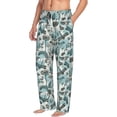 thumbnail image 1 of Picia Flowers In Vintage Mens Soft Woven Cotton Elastic Waistband Sleep Pajama Pant Lounge Sleep Pant With Pockets And Drawstring-Small, 1 of 9