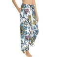 thumbnail image 1 of Picia Flowers and Butterflies Womens Soft Woven Cotton Elastic Waistband Sleep Pajama Pant Lounge Sleep Pant With Pockets And Drawstring-XX-Large, 1 of 9