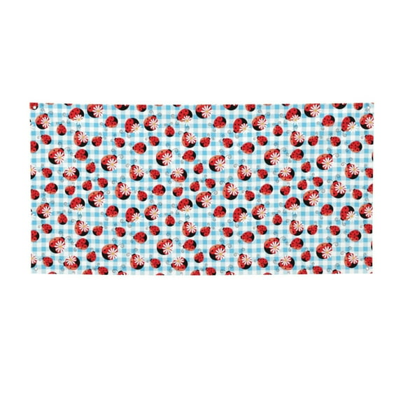 Picia Flowers and Lady Bugs Pattern Party Banner, Festive Decoration, Holiday Banner, Celebration Decor, Event Banner, Reusable Party Banner-Small
