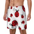 thumbnail image 1 of Picia Fly Flying Ladybug pattern Mens Swim Trunks with Compression Liner Stretch Beach Shorts Quick Dry with Zipper Pockets No-Chafing Board Shorts-Medium, 1 of 9