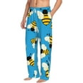 thumbnail image 1 of Picia Flying Bees Mens Soft Woven Cotton Elastic Waistband Sleep Pajama Pant Lounge Sleep Pant With Pockets And Drawstring-Small, 1 of 9
