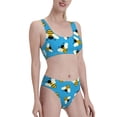 thumbnail image 1 of Picia Flying Bees Women's High Waisted Bikini Scoop Neck Swimsuit Two Pieces Bathing Suit-Medium, 1 of 8