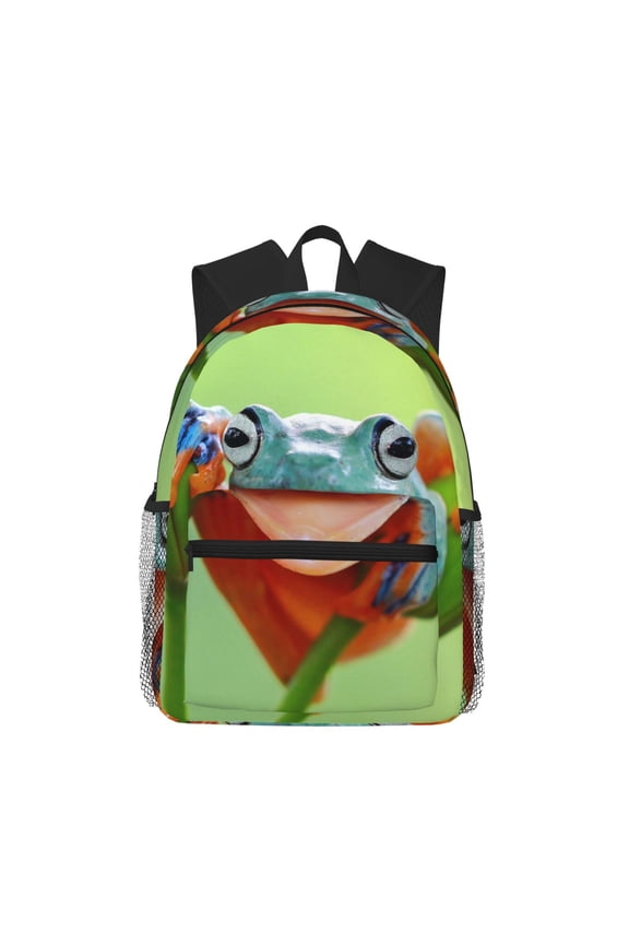 Flying Frog On Branch Large Capacity Backpack Classic Style Backpack Casual Backpack Water-Resistant School Work Travel Outdoor Backpack