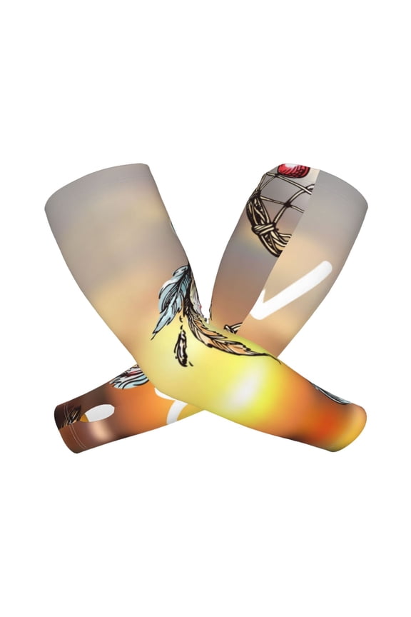 Follow Your Dream Dreamcatcher Arm Sleeves for Men and Women - Tattoo Cover Up UPF 50+ Cooling Sports Sleeve for Basketball Golf Football-One Size