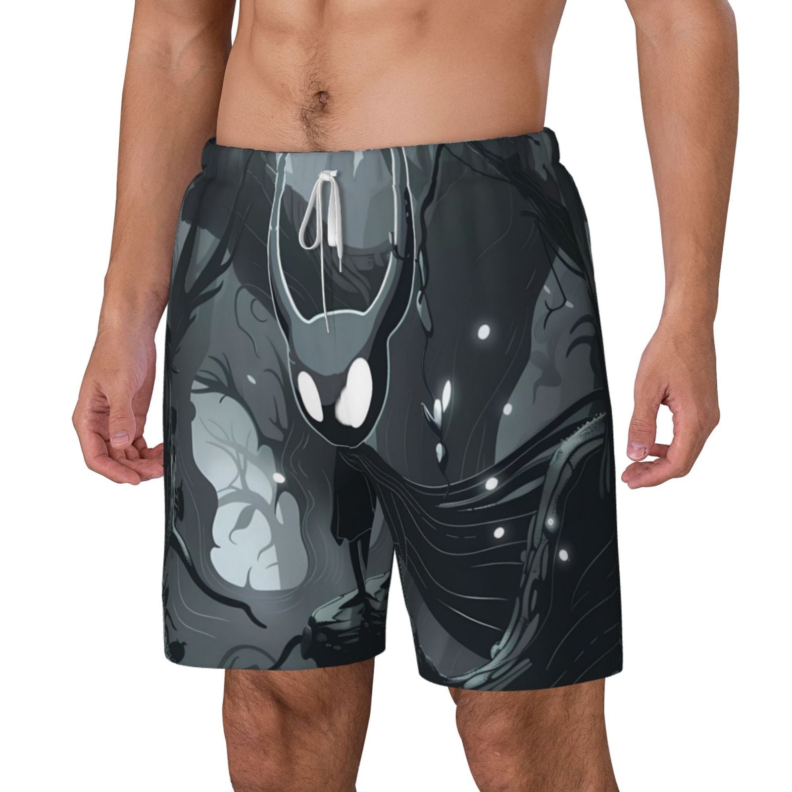 Picia Forest Black Ghost Warrior pattern Mens Swim Trunks with ...