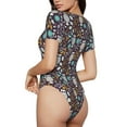 thumbnail image 1 of Picia Forest Cute Owl Womens One Piece Swimsuits Modest Tummy Control Bathing Suits Lace Up Slimming Swim Suit-Large, 1 of 9